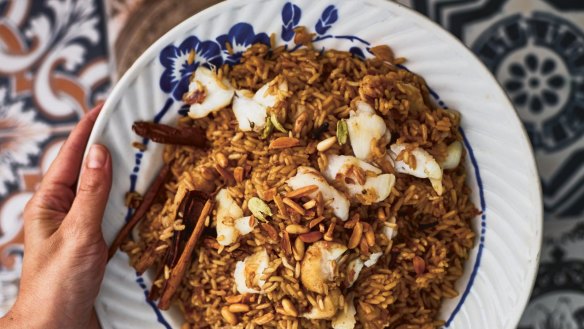 Choose a firm white fish for this pilaf.