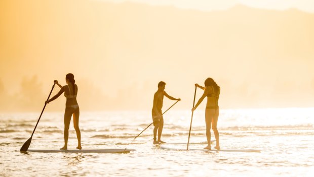 Maui's western coast is easily the world's most beautiful backdrop for a SUP session. 