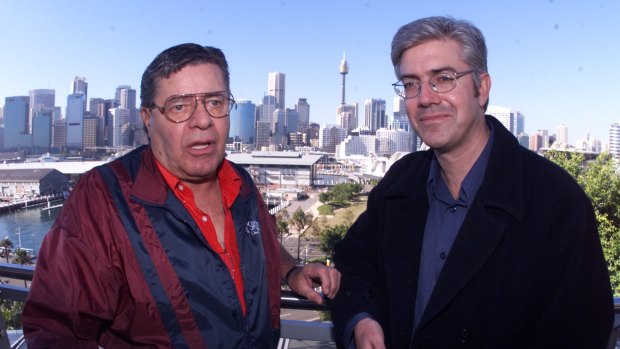 Jerry Lewis with Shaun Micallef.