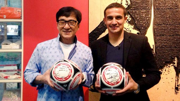 Tim Cahill appeared in a documentary with action movie hero Jackie Chan.