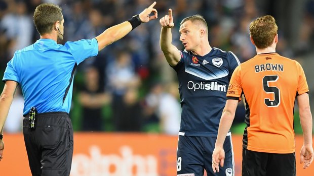 A-League referees will be able to review red card decisions under the new system.
