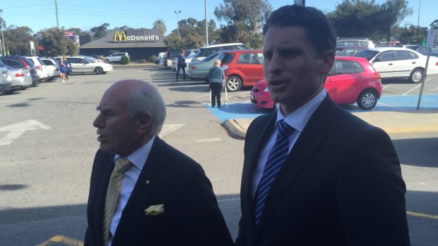 Former prime minister John Howard visited candidate Andrew Hastie in Mandurah.