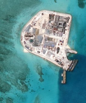 China is building artificial islands, creating tensions in the South China Sea.