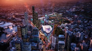 An artists impression of the proposed $2 billion entertainment precinct.