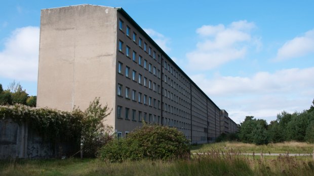 Prora was built between 1936 and 1939 as holiday resort for the Nazi regimes "strength through joy" but it has never been used. The buildings extend over 4.5 km and has a formal heritage listing as a very striking example of Nazi - architecture.