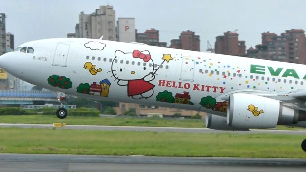 Christmas day and New Year's love flight will be on the Hello Kitty jet.