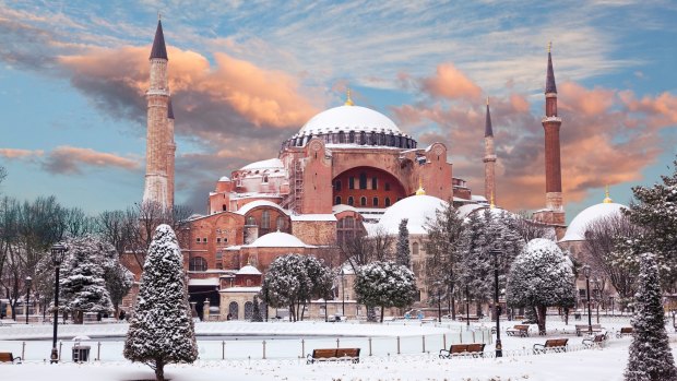 Hagia Sophia in winter.
