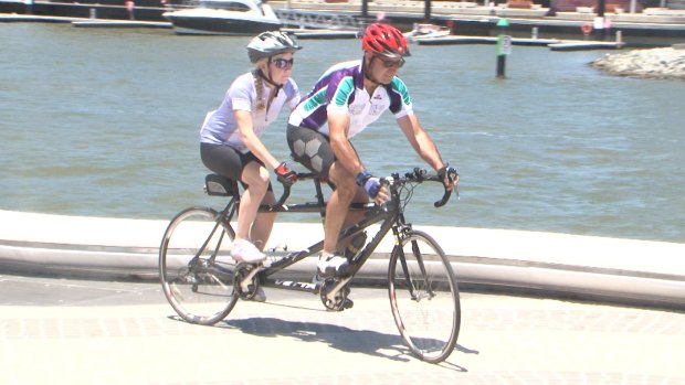 Ms Atkins and Mr Parrotte also ride regularly with other tandem cyclists.