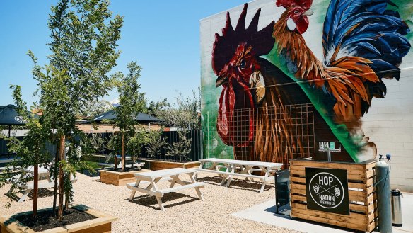 The beer garden is kid-welcoming and dog-loving.