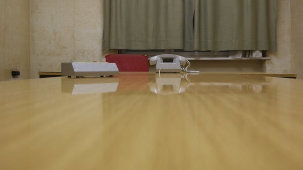 An interrogation room at the former Stasi headquarters.