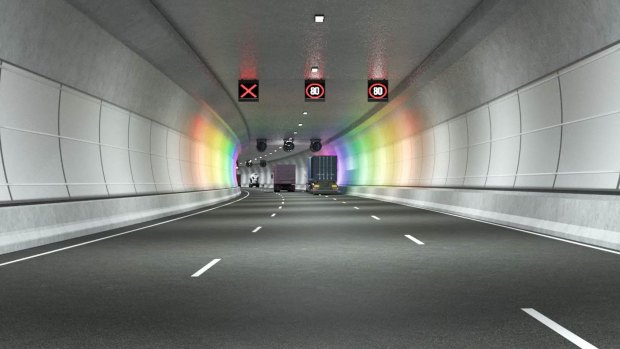 An artist's impression of the West Gate Tunnel. 