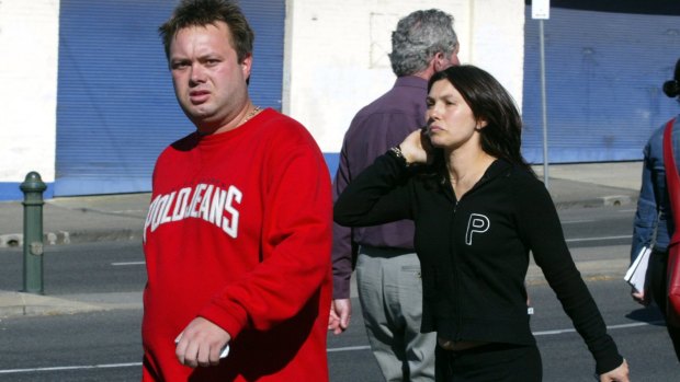 Carl and  Roberta Williams at the scene of a gangland murder in 2004.