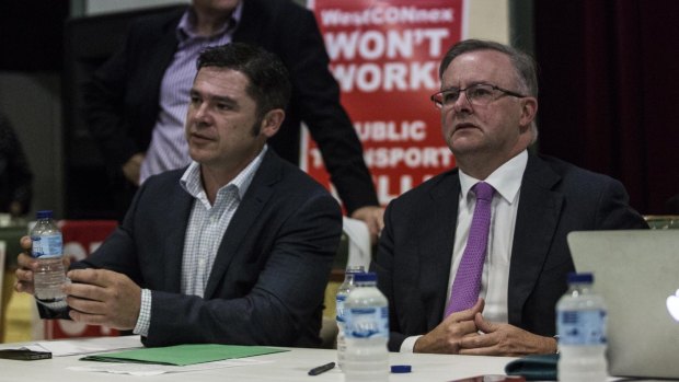 Greens candidate for Grayndler Jim Casey and rival Labor MP Anthony Albanese.