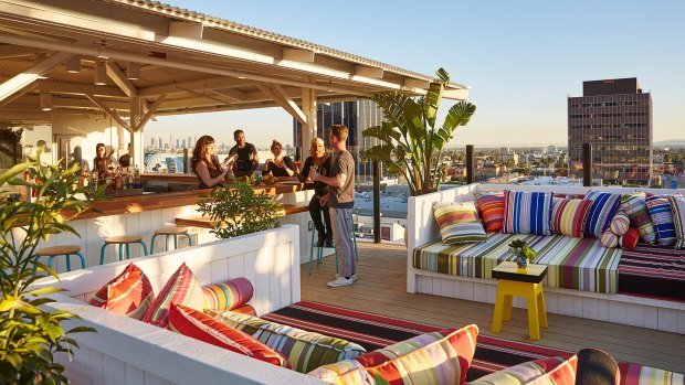 High-traffic area: Mama Shelter's rooftop bar is packed with locals and is an ideal place to mingle away from the tourist traps.