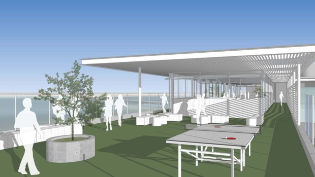 An artist's impression of the plan for the St Kilda Sea Baths rooftop. 