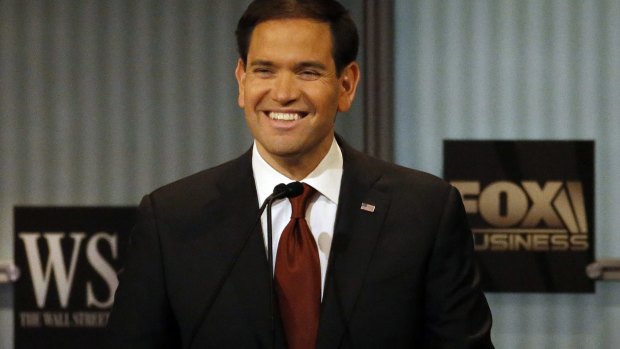 Marco Rubio: all smiles at the debate.