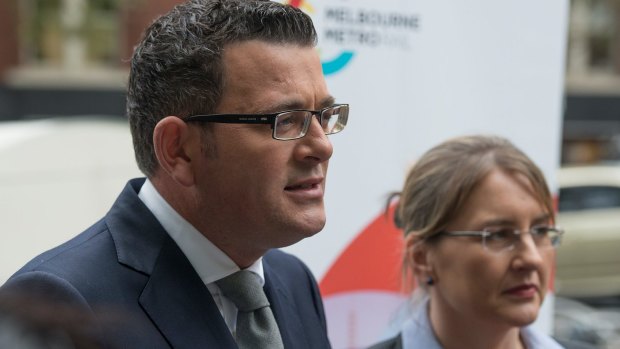 Premier Daniel Andrews and Minister for Public Transport Jacinta Allan announce the Metro Rail Tunnel project.