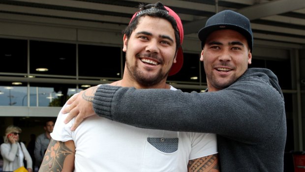 Banned: Brothers David and Andrew Fifita.