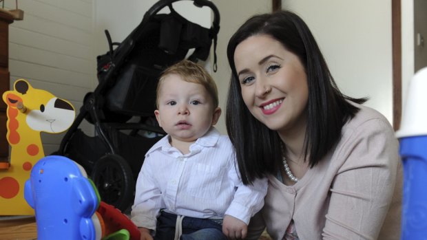 "We have been inundated with requests and interest in the agency," says GLK Elite Nannies founder Georgia King, pictured here with her client's 12-month-old son.