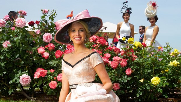 'Ladies' day, and high fashion is in full bloom. 
