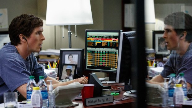 Christian Bale plays hedge fund trader Dr Michael Burry in The Big Short.