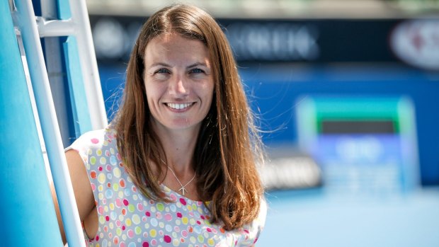 Eva Asderaki-Moore will be back in the umpire's chair for this month's Australian Open.