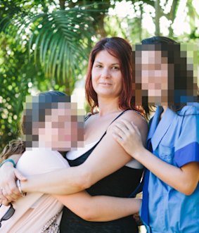 Brisbane mother Anthea Mari with two of her daughters.