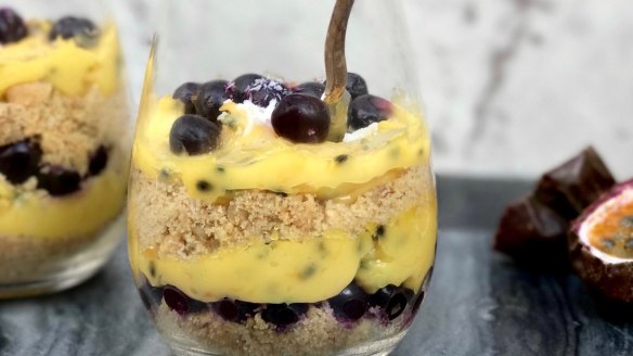 These mini trifles always present well, adding a bit of fun to the dessert menu.