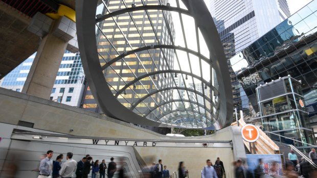 The western entrance to Wynyard Walk in Sydney's CBD.