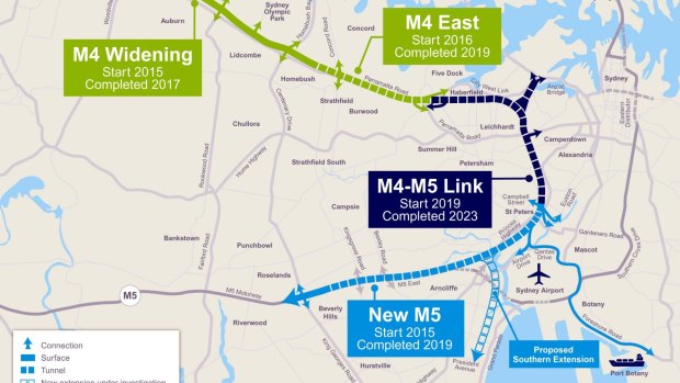 The so-called Sydney gateway was listed as part of the second stage of WestConnex in the business case.