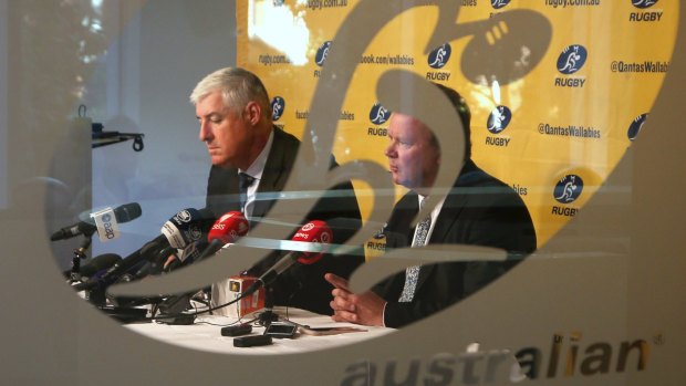 Obscured outcome: ARU Chairman Cameron Clyne (left) and CEO Bill Pulver are facing a mutiny.