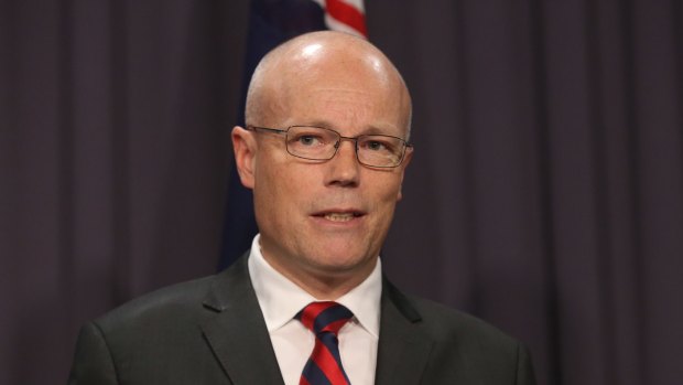 Alastair MacGibbon, special adviser to the Prime Minister on cyber security , during the press conference.