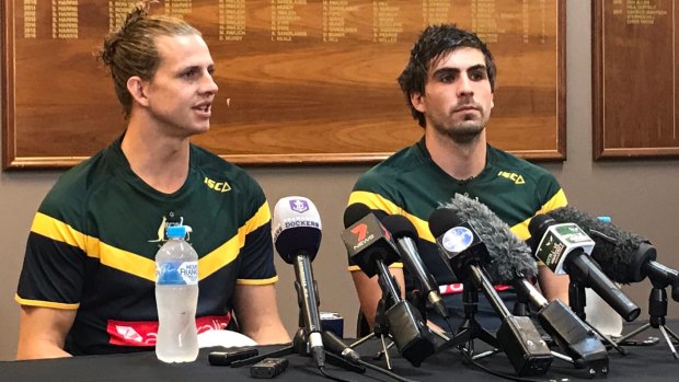 Docker Nat Fyfe and Eagle Andrew Gaff discuss the 2017 International Rules series.