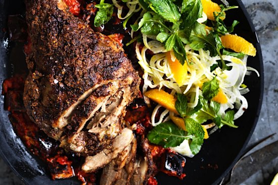 Serving suggestion: Neil Perry's Moroccan-style lamb roast with a simple orange and fennel salad. Just add couscous.