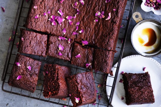 Jill Dupleix's tahini and date brownies.