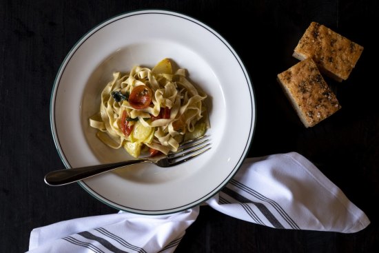 Pasta courses are made fresh daily, featuring Hafner's own produce. 