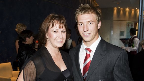 Kieren Jack and his mother Donna in 2009.