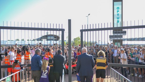 The gates are officially opened at Optus Stadium.
