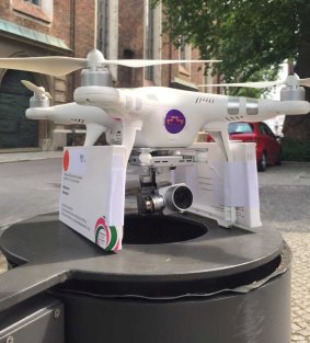 The drone used in in Saturday's flight between Germany and Poland.