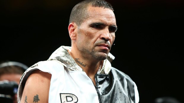 Anthony Mundine arrives for the grudge match.