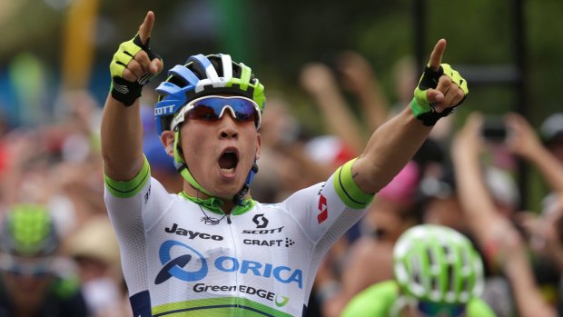 Great finisher: Caleb Ewan won the final stage of the Tour Down Under.