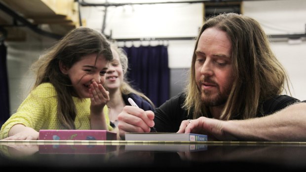 Tim Minchin and Bella Thomas at rehearsals for the Australian production of <i>Matilda the Musical</i>, from the documentary <i>Matilda & Me</i>.