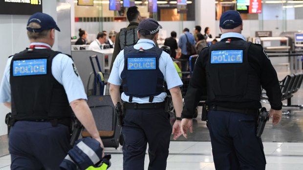 Increased airport security at Melbourne Airport in light of the Sydney terror plot.