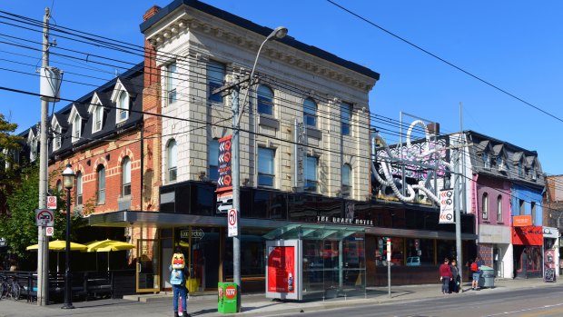 The Drake Hotel is a popular and historic boutique hotel, restaurant, cafe including an underground basement nightclub featuring live performances, on trendy Queen St West.