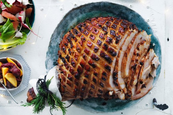 Andrew McConnell's glazed Christmas ham.
