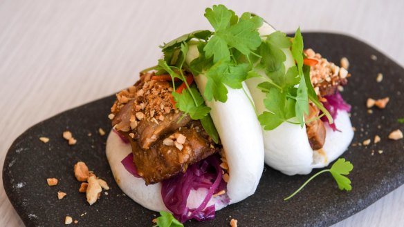 A pair of pork bao.