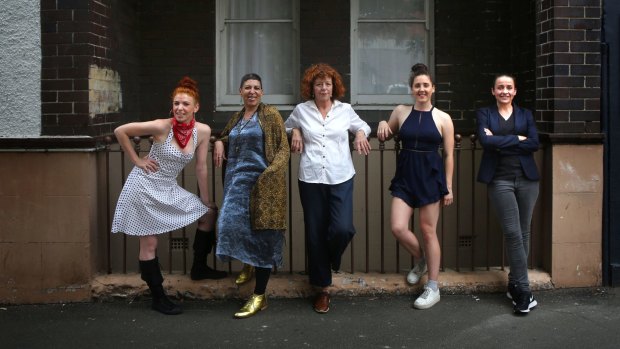 <i>Darlinghurst Nights</I>: Cast members Billie Rose Prichard (left), Natalie Gamsu, Katherine Thomson, Baylie Carson and Lee Lewis.