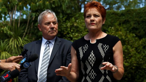Pauline Hanson and WA One Nation leader Colin Tincknell.