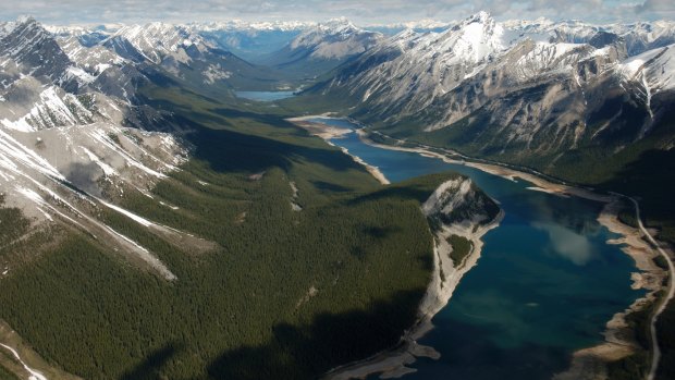 The Spray Lakes are a sublime emerald and turquoise colour.