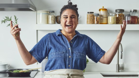 Samin Nosrat, star of Salt Fat Acid Heat, makes a refreshingly joyful host who learns along with us.